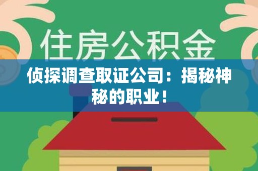 柘荣侦探调查取证公司：揭秘神秘的职业！