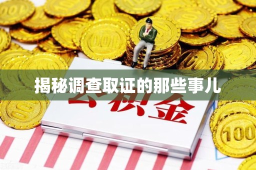 柘荣揭秘调查取证的那些事儿