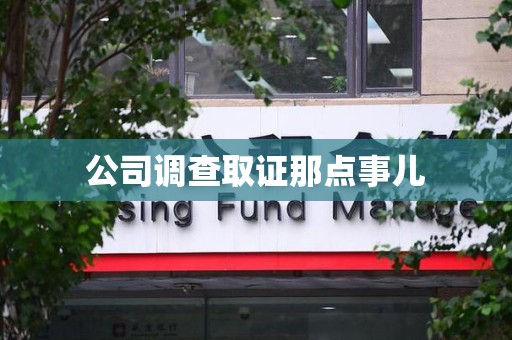 柘荣公司调查取证那点事儿
