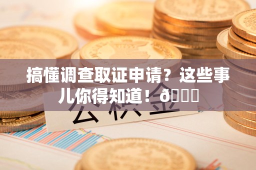 柘荣搞懂调查取证申请？这些事儿你得知道！😎