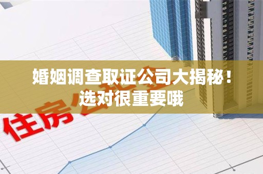 柘荣婚姻调查取证公司大揭秘！选对很重要哦
